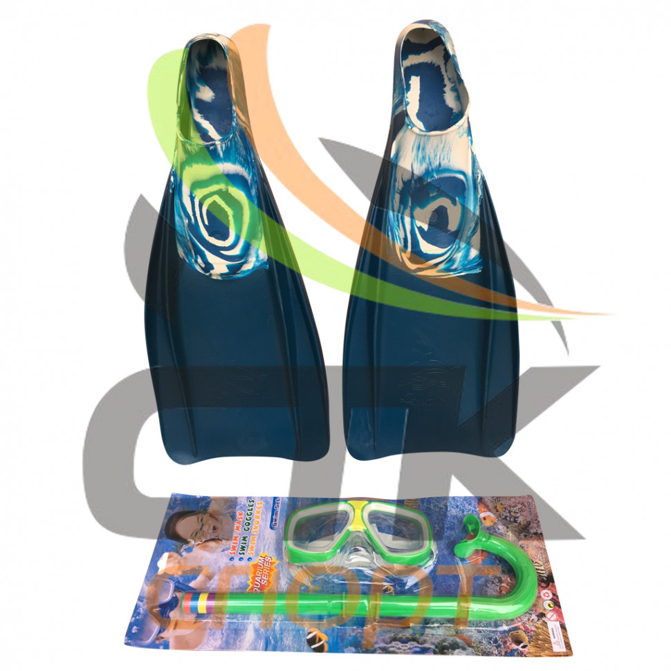 Набор маска, трубка, ласты 32-34р-р