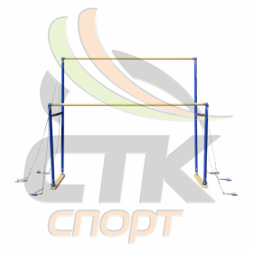 Брусья гимнастические женские с постоянным натяжением стеклопластиковые жерди
