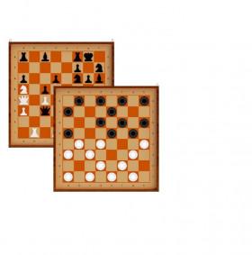 Демонстрационные шахматы и шашки магнитные 0,73x0,73x0,035 м