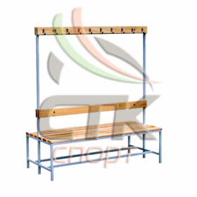 Скамейка для раздевалок двухсторонняя, длина 2м (ВхДхШ, мм: 1690х2000х650)