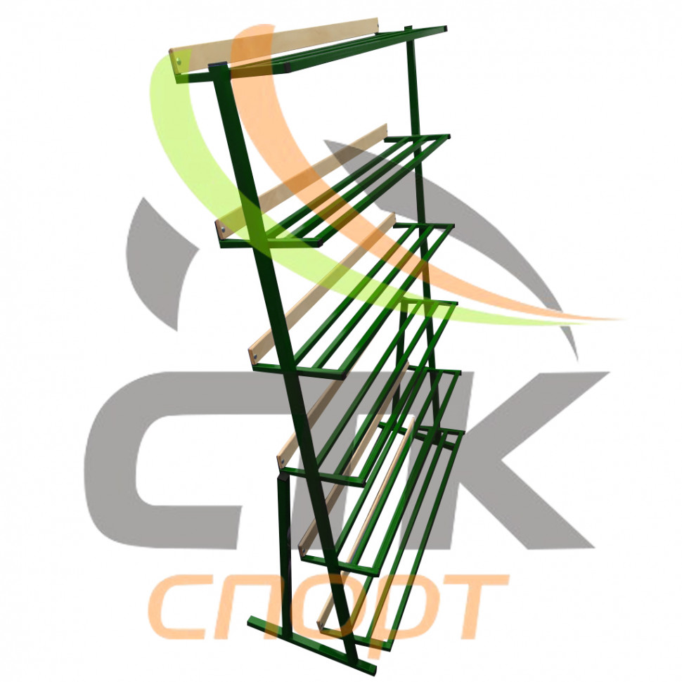 Стойка-стеллаж для хранения лыжных ботинок, 6 полок