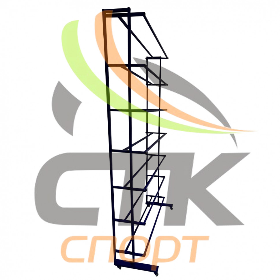 Стеллаж для хранения мячей 7 полок