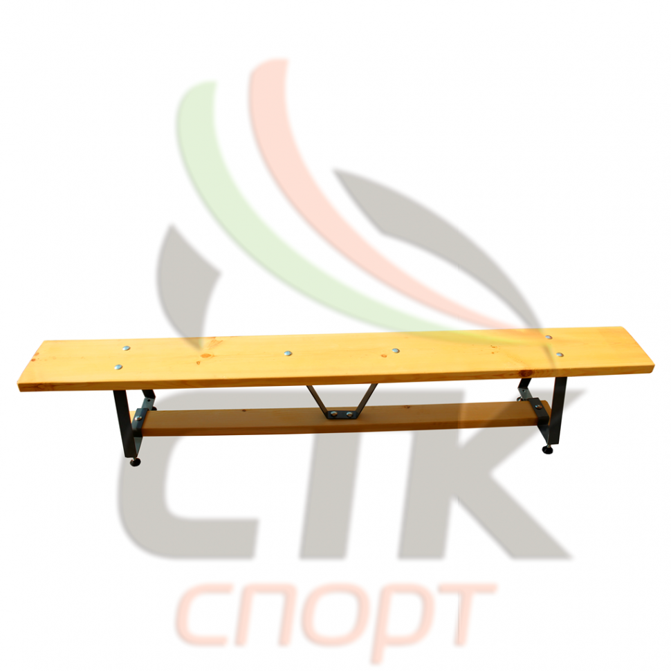 Скамейка гимнастическая жесткая с металлическими ножками