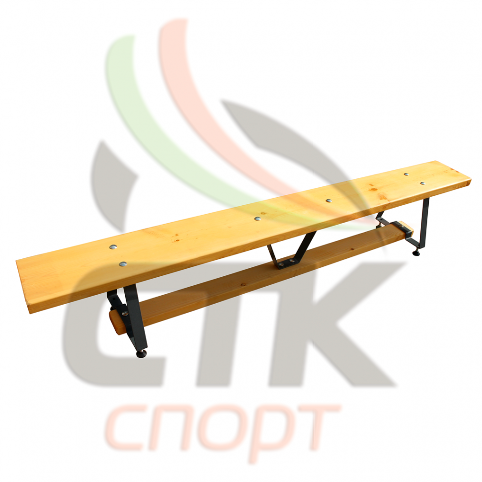 Скамейка гимнастическая жесткая с металлическими ножками