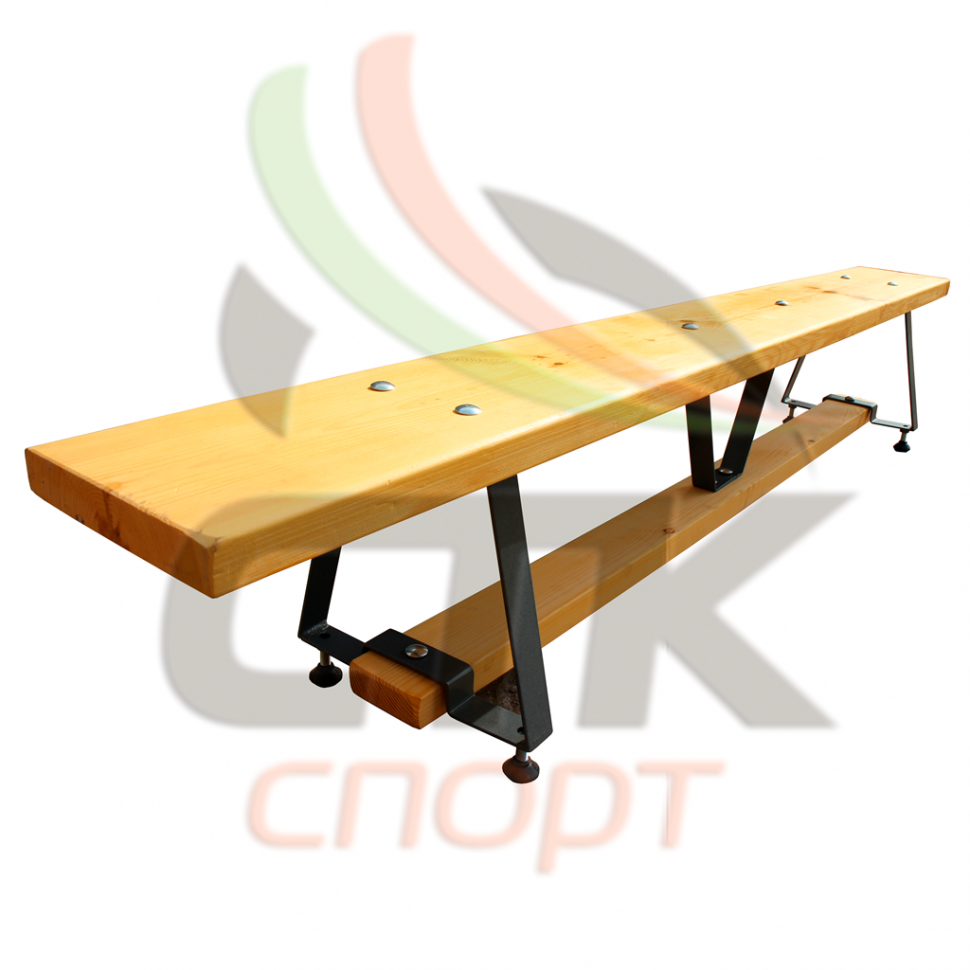 Скамейка гимнастическая жесткая с металлическими ножками