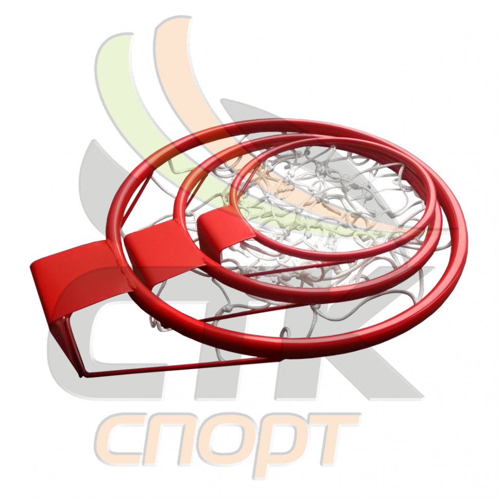 Кольцо баскетбольное №3 ф295мм, с упором с сеткой