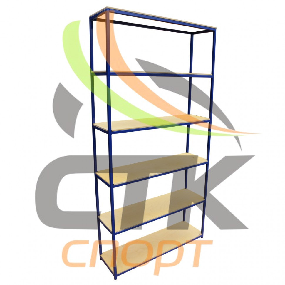 Стеллаж для хранения спортивного инвентаря 6 полок