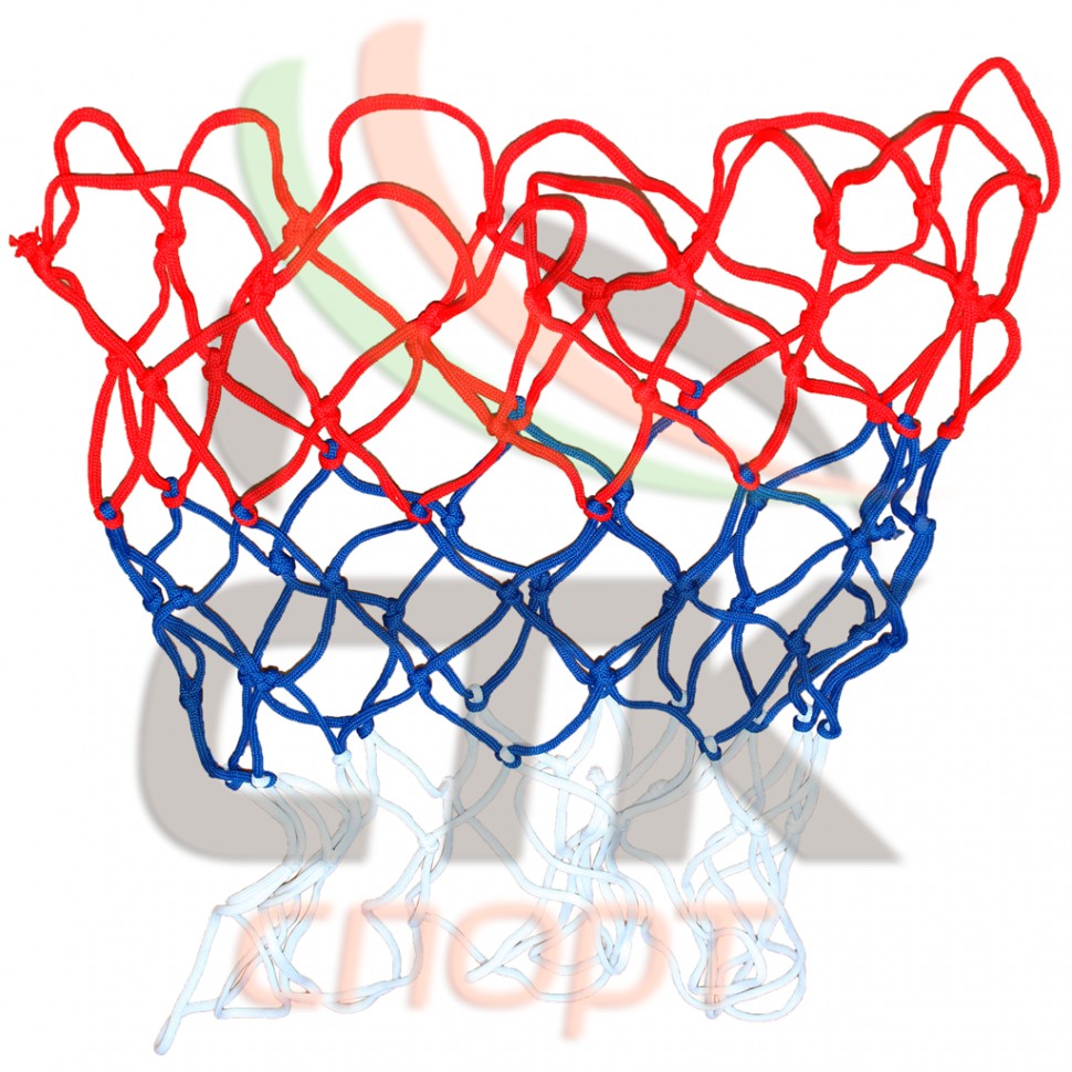 Сетка баскетбольная трехцветная нить 5мм