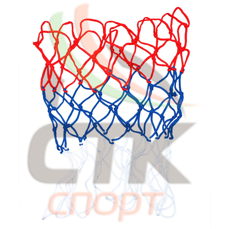 Сетка баскетбольная трехцветная нить 5мм