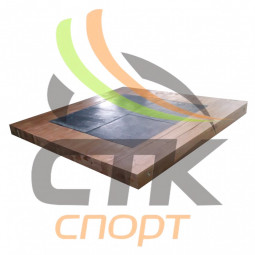Помост для гиревого спорта (соревновательный) 1,5х1,5х0,1м рез. Амортизаторы  1х1х0,04м