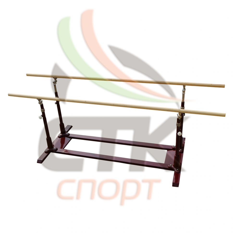 Брусья гимнастические мужские с параллельными  жердями и чугунной тумбой