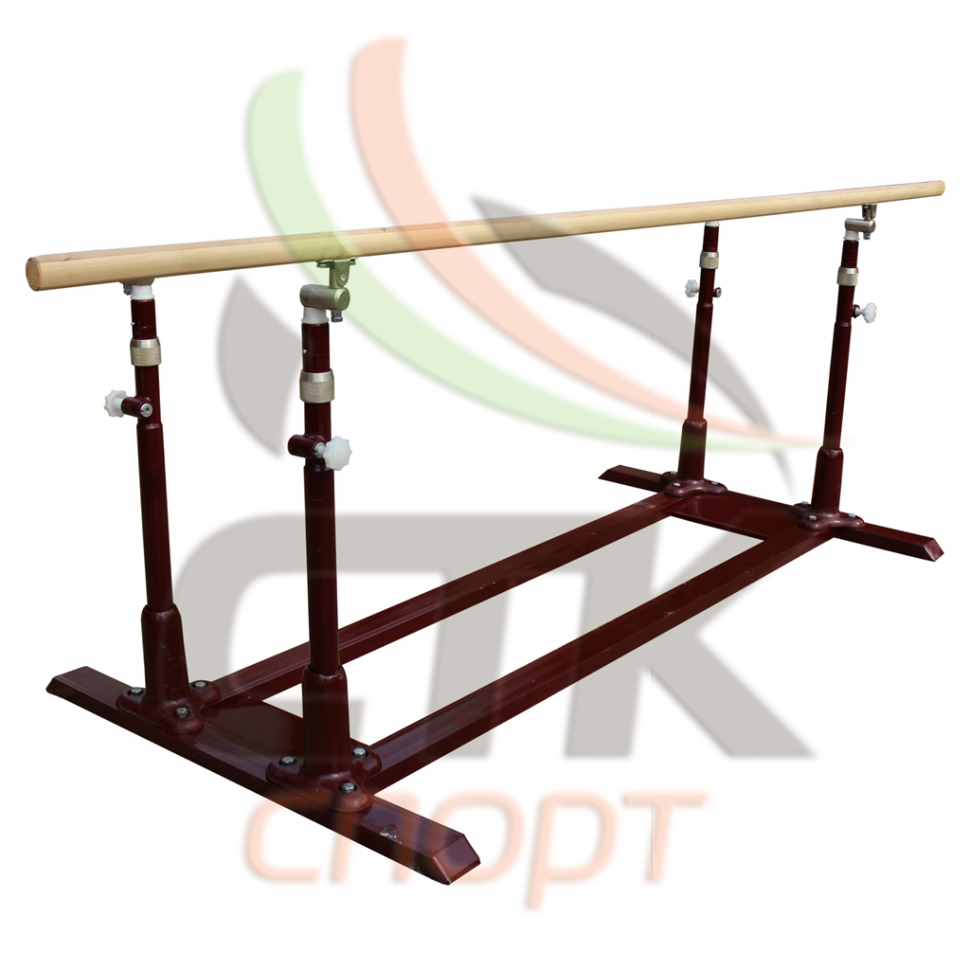 Брусья гимнастические мужские с параллельными  жердями и чугунной тумбой