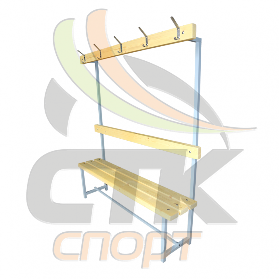 Скамейка для раздевалок односторонняя