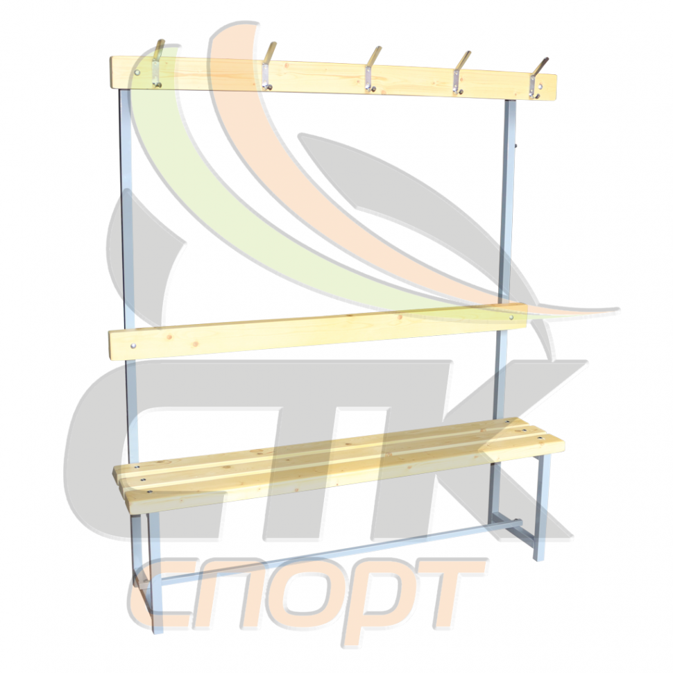 Скамейка для раздевалок односторонняя