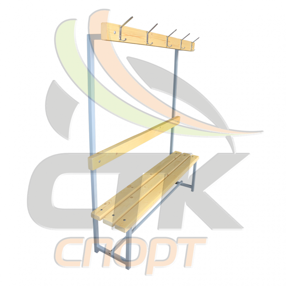 Скамейка для раздевалок односторонняя