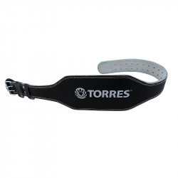 Пояс тяжелоатлетический TORRES шир. 15 см, нат.прес.кожа, черный