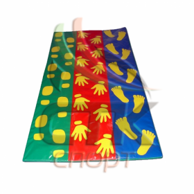 Коврик со следочками трехцветный из 3 частей